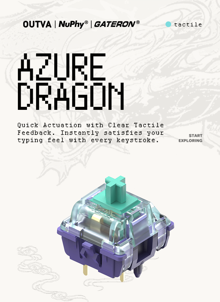 OUTVA&Nuphy Azure Dragon Switches V4