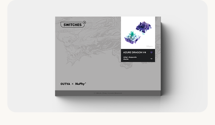 OUTVA&Nuphy Azure Dragon Switches V4