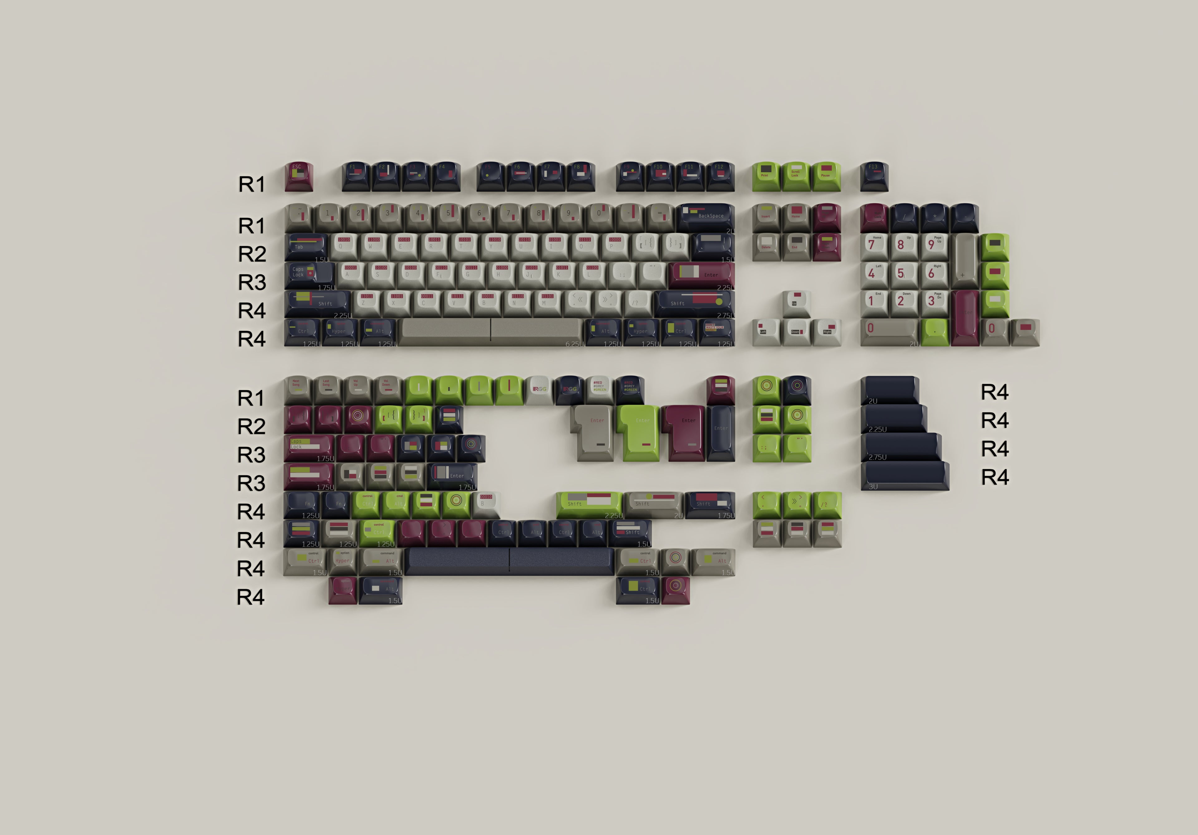 WINMIX RGG Retro High-light ABS Keycap Set